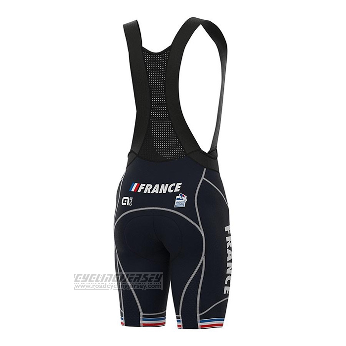 2022 Cycling Jersey France Dark Blue Short Sleeve and Bib Short